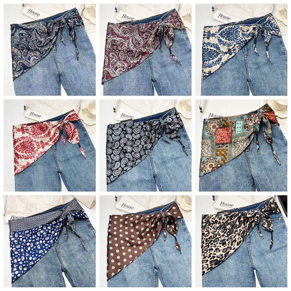 Women'S Jeans Accessories - Imitation Silk Cashew Floral Silk Scarf