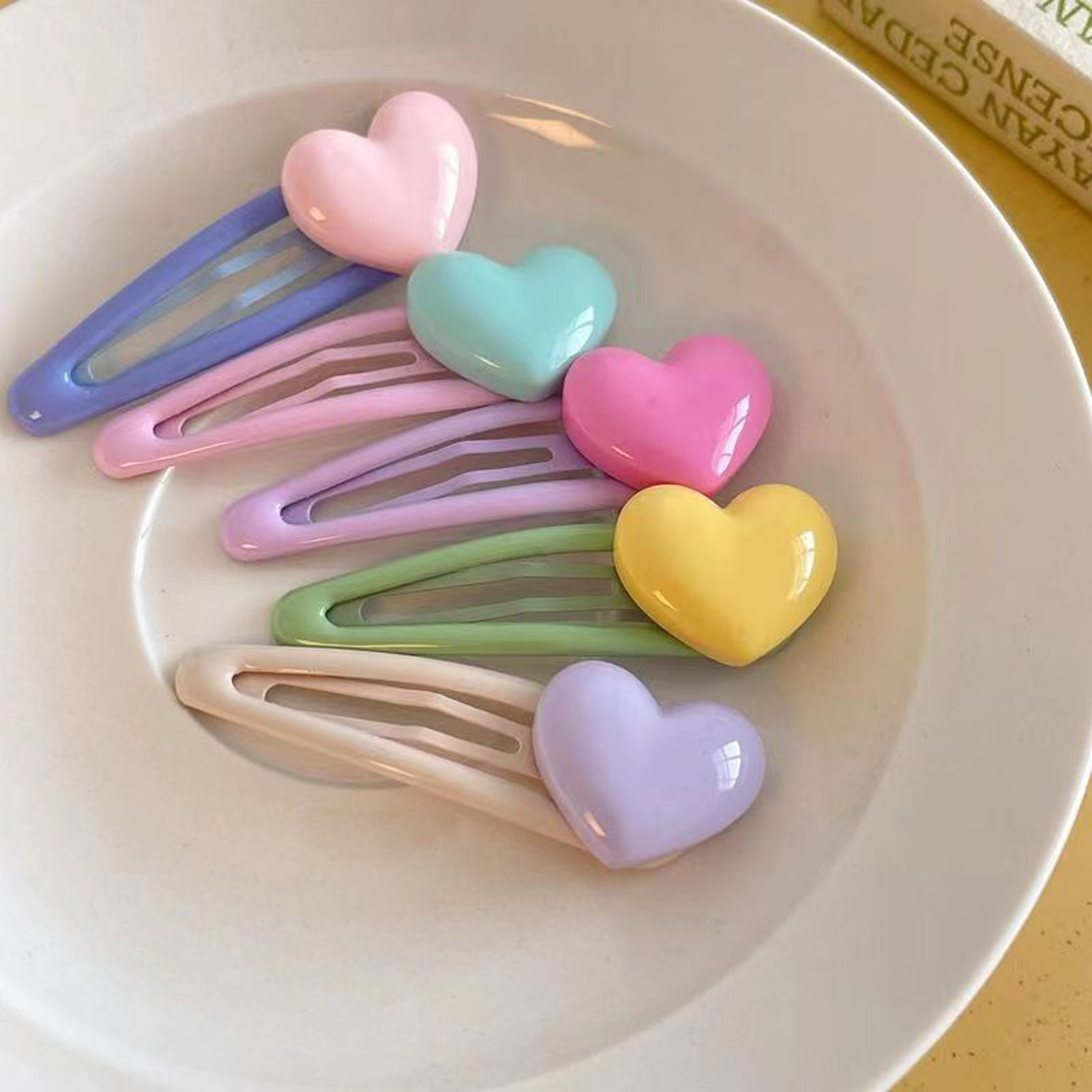 Women Accessories Wholesale China - 5pcs Cartoon Heart Hair Clips Non-Slip