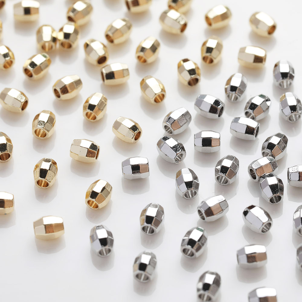 Charm Necklace Dainty - 30PCS Dainty Oval Brass Beads Spacer