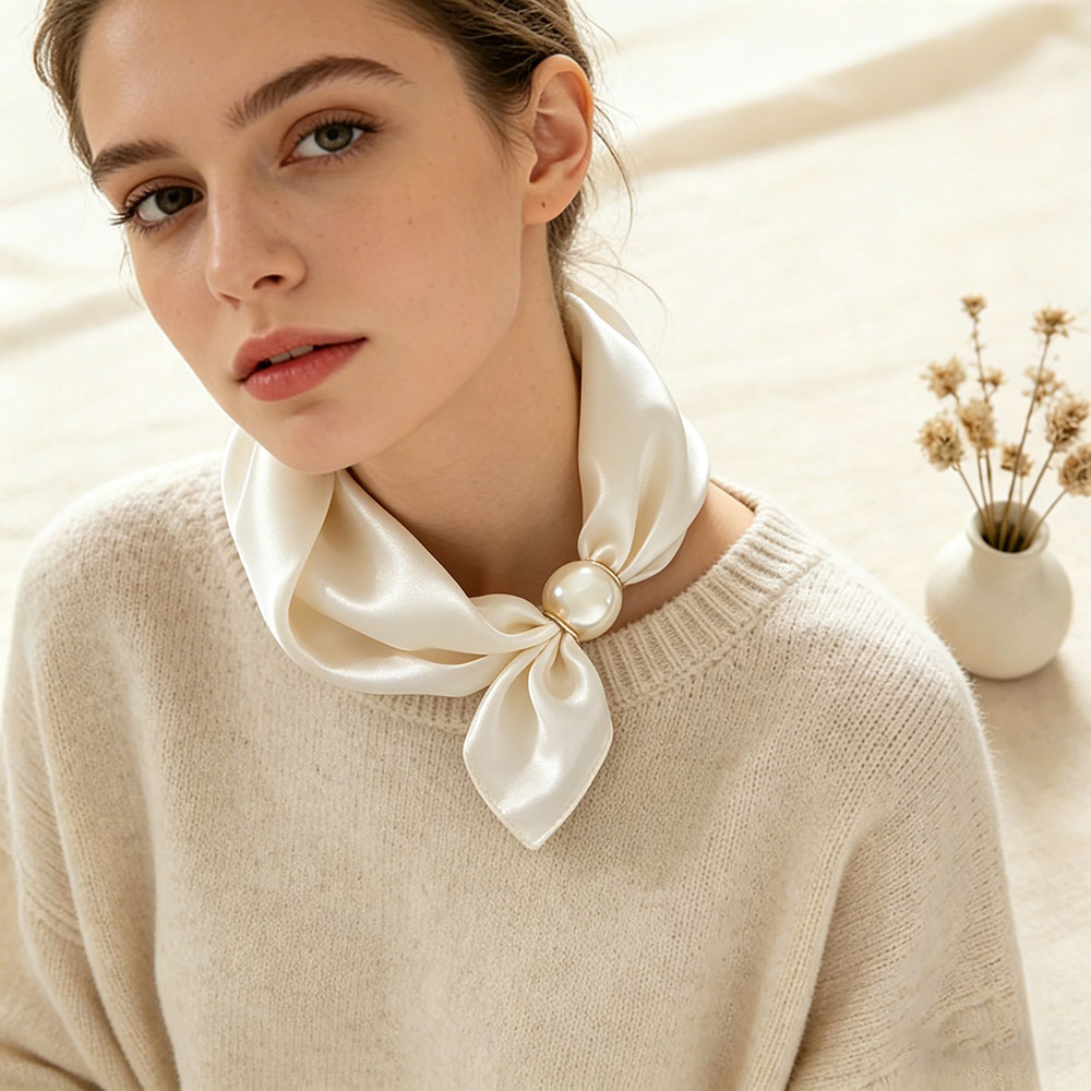 Women Accessories Brands - Scarf Chain Silk Lazy Magnetic Pendant