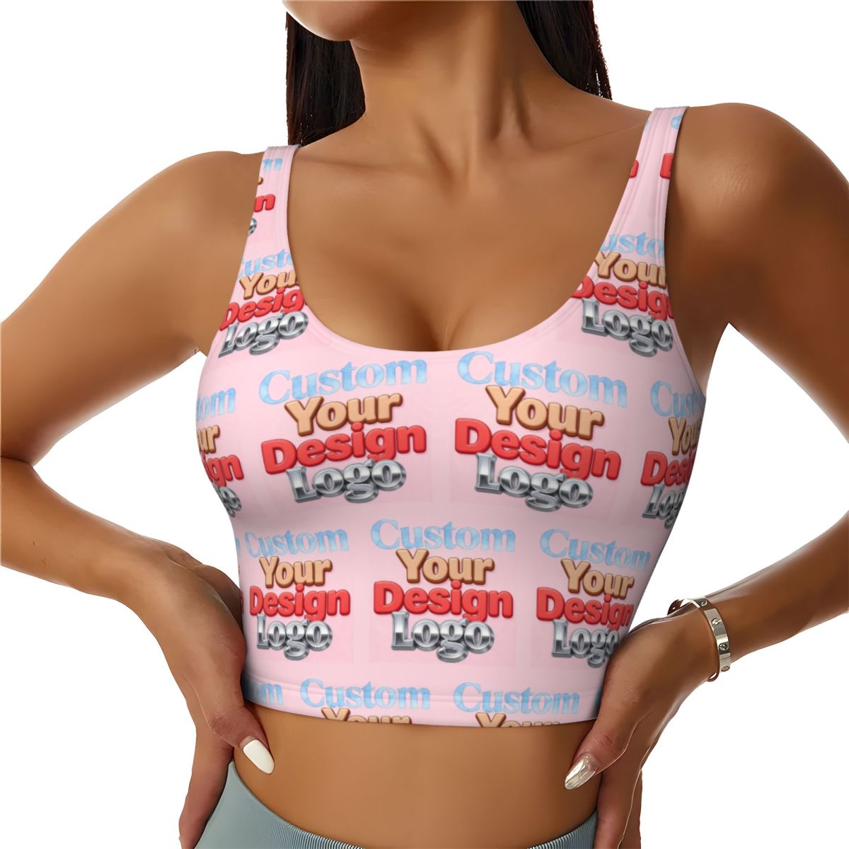 Women Accessories Logo Design - Custom Your Design Logo Sports Bra