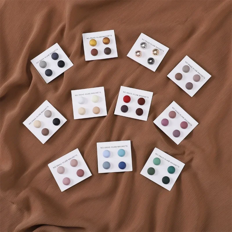 4Pcs/Card Matte Magnet Hijab P - Women Accessories In Wholesale review and price