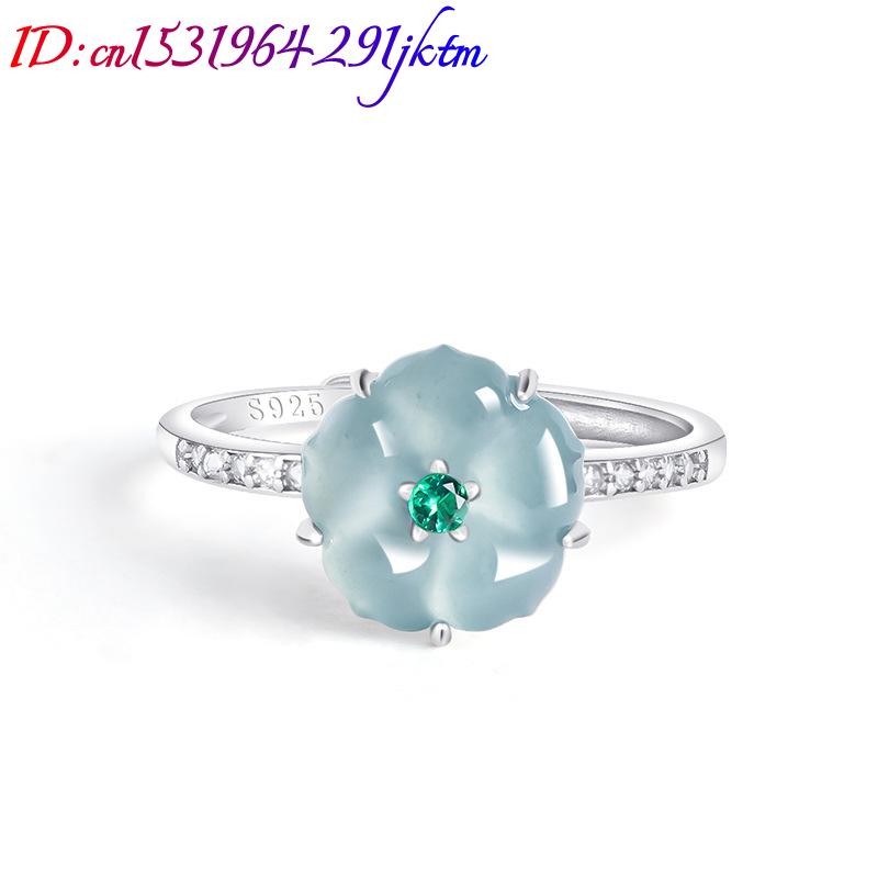 Blue Burmese Jadeite Flower Ri - Women Accessories Gift review and price