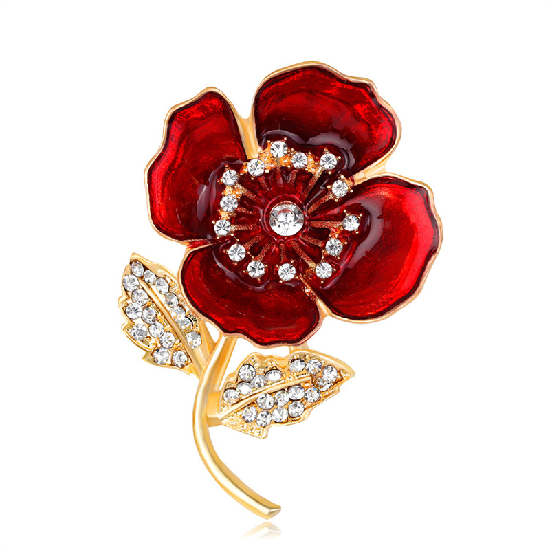 Zinc Alloy Poppy Brooch UK Pri - Women'S Accessories Uk review and price