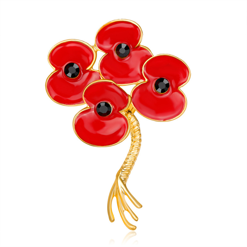 Zinc Alloy Poppy Brooch UK Pri - Women'S Accessories Uk review and price