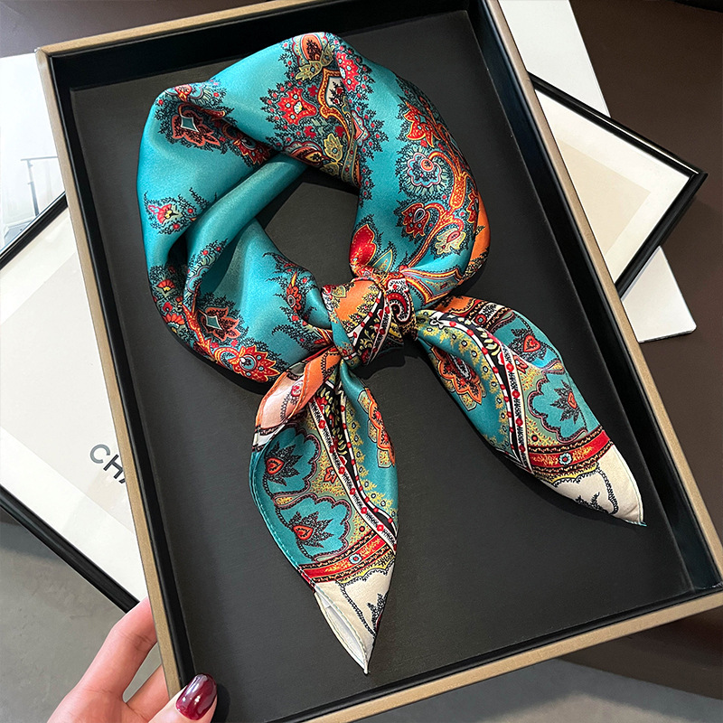 100% Real Silk Square Scarf Wo - Women Accessories Brands review and price