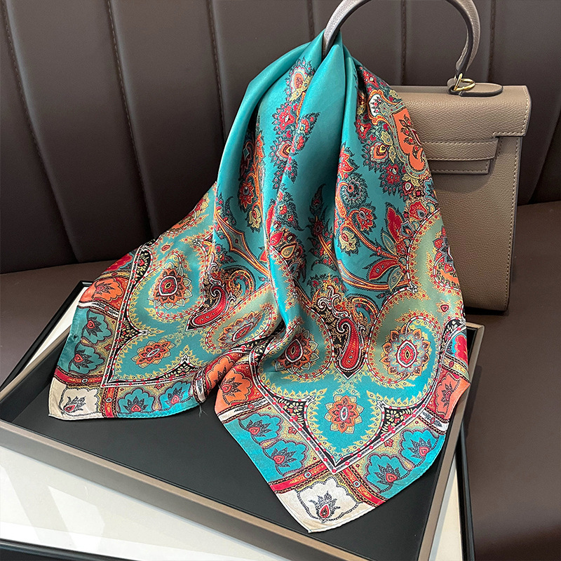 100% Real Silk Square Scarf Wo - Women Accessories Brands review and price
