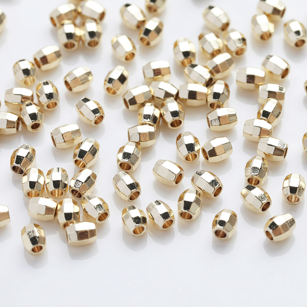 30PCS Dainty Oval Brass Beads  - Charm Necklace Dainty review and price