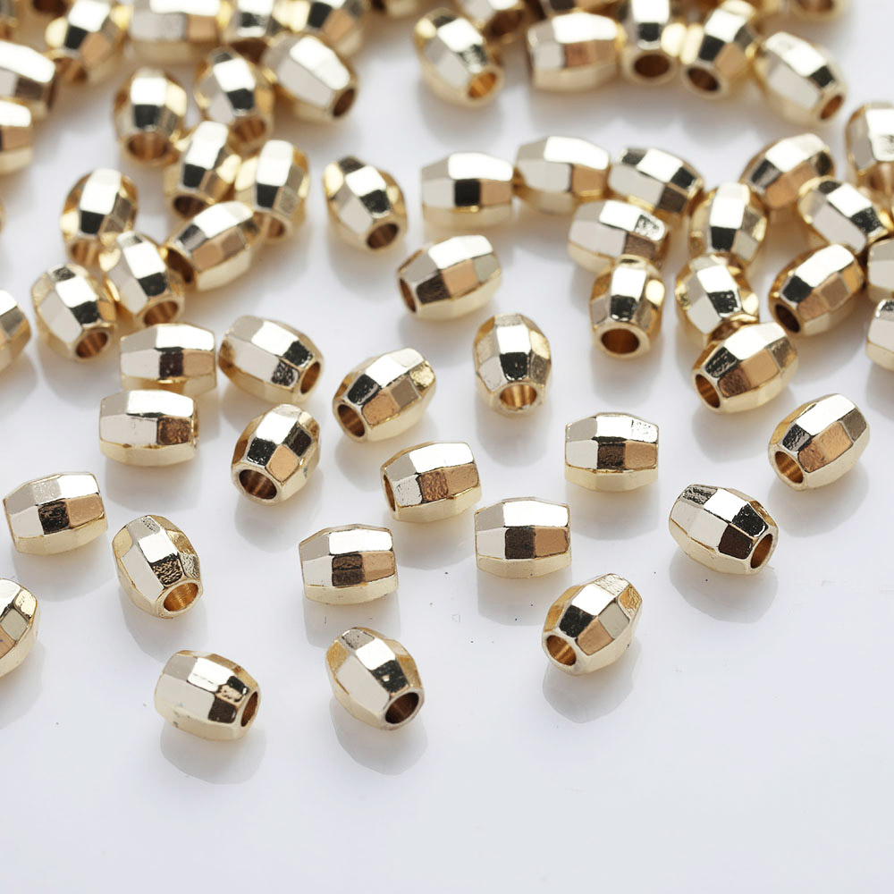 30PCS Dainty Oval Brass Beads  - Charm Necklace Dainty review and price
