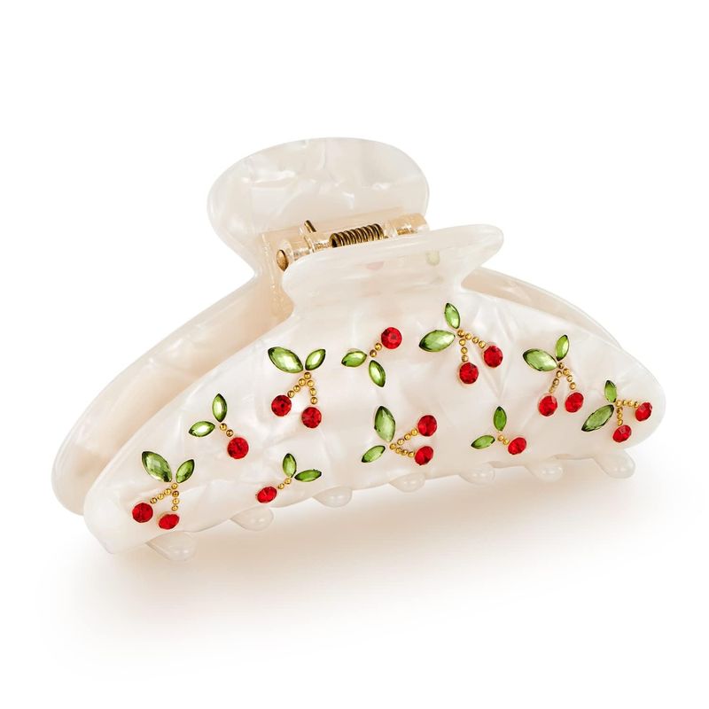 1pc Cherry hair clip, rhinesto - Women'S Vacation Accessories review and price