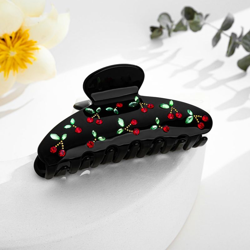 1pc Cherry hair clip, rhinesto - Women'S Vacation Accessories review and price