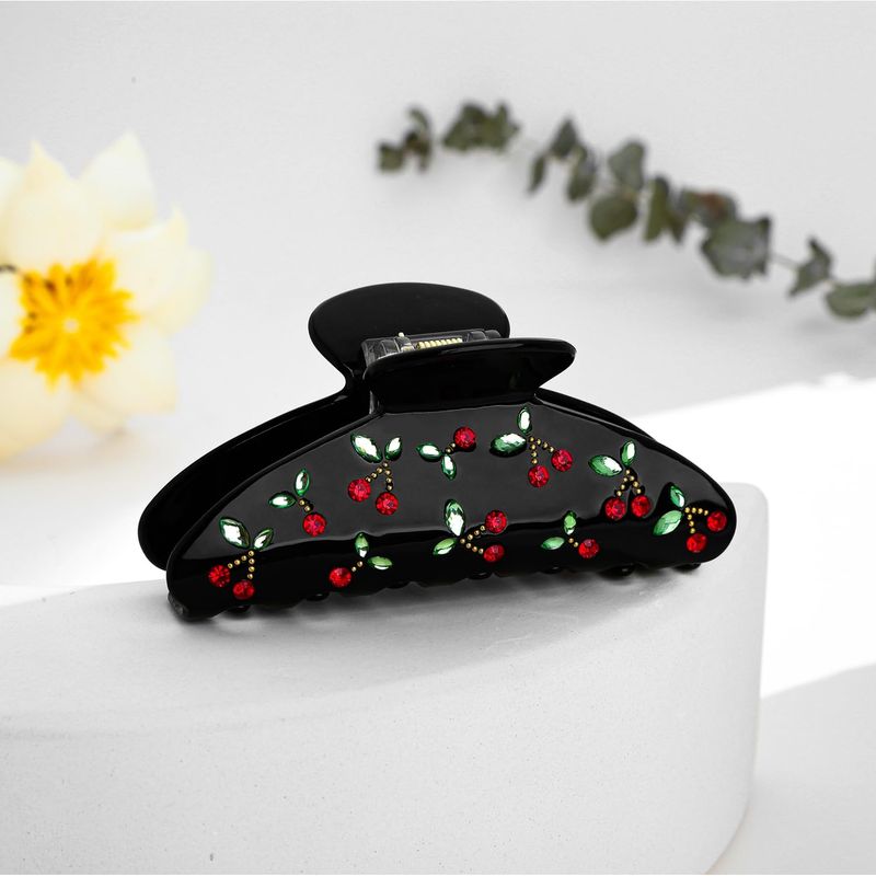 1pc Cherry hair clip, rhinesto - Women'S Vacation Accessories review and price