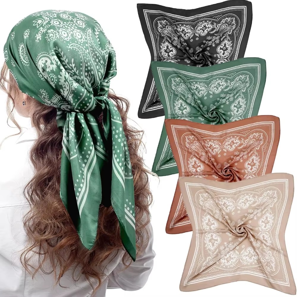 Luxury Brand Silk Square Paisl - Women Accessories Brands review and price