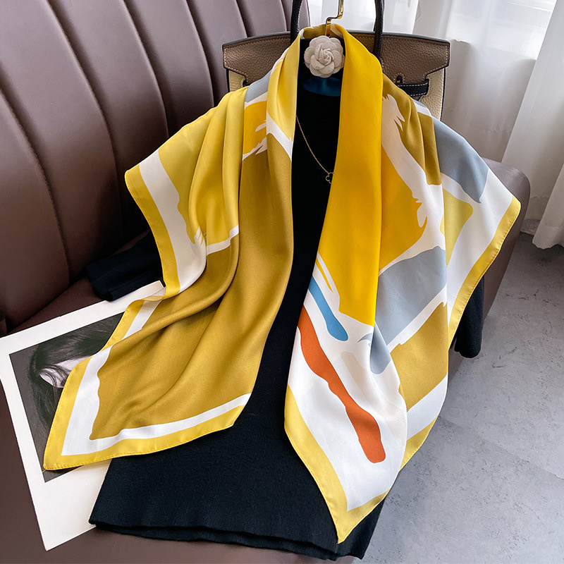90*90cm Luxury Brand Silk Squa - Women Accessories Brands review and price
