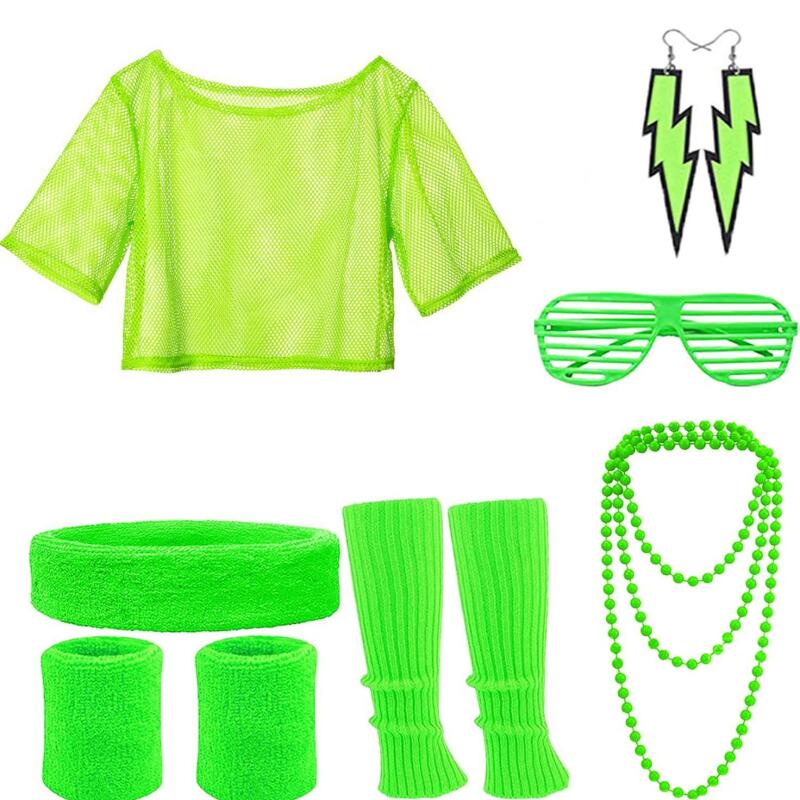 80s Hippie Disco Outfit Set Ne - Women'S Vacation Accessories review and price