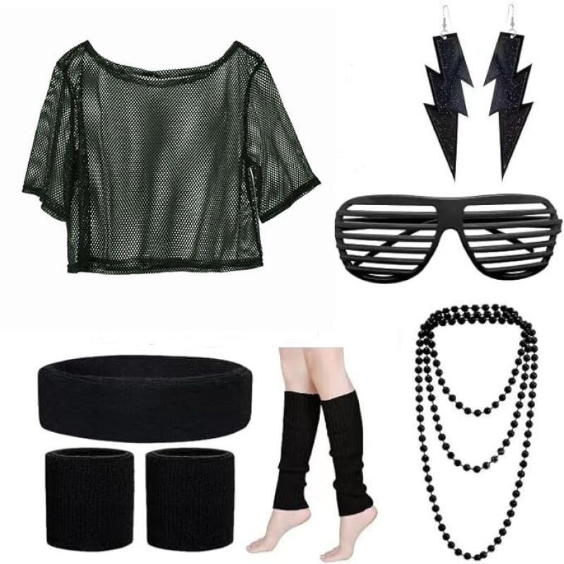 80s Hippie Disco Outfit Set Ne - Women'S Vacation Accessories review and price