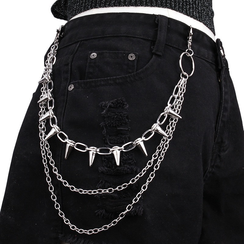 Hip Hop Punk Rock Metal Pants  - Women'S Jeans Accessories review and price