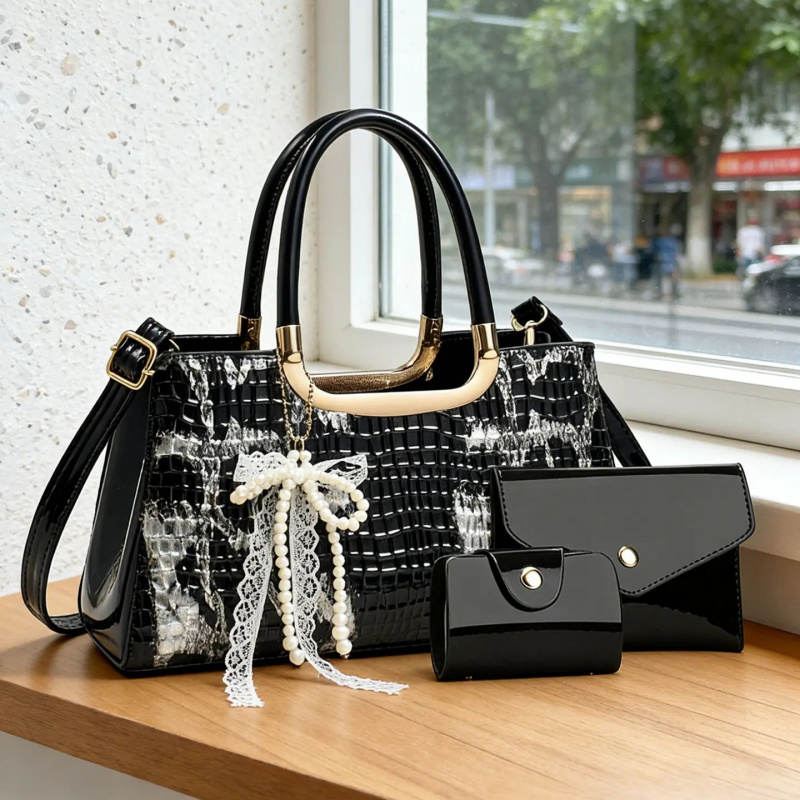 Women's Handbag Set, Crocodile - Women Accessories Gift review and price
