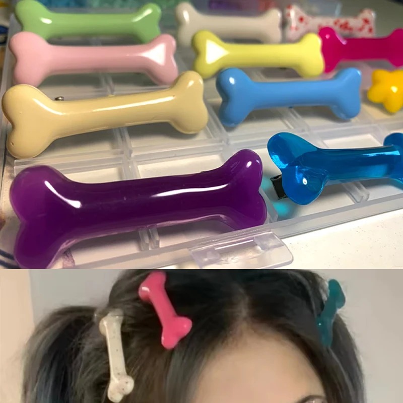 Colorful Bone Hair Clip Cute Y - Women Accessories Wholesale China review and price
