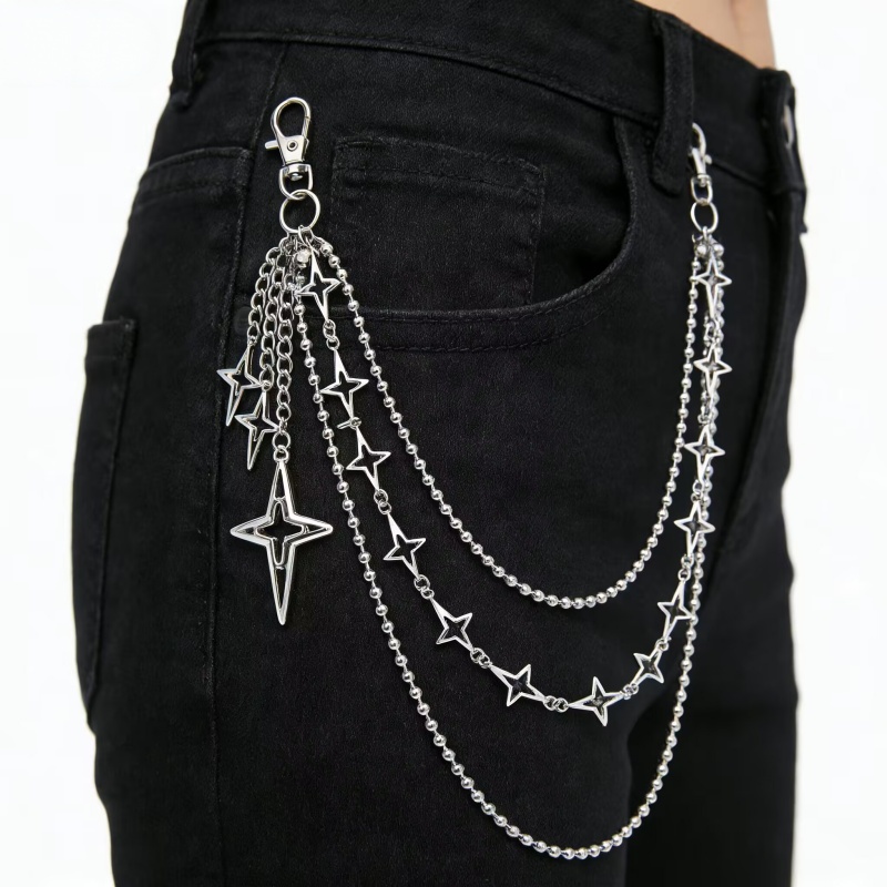 Women Punk Hip Hop Multilayer  - Women'S Jeans Accessories review and price